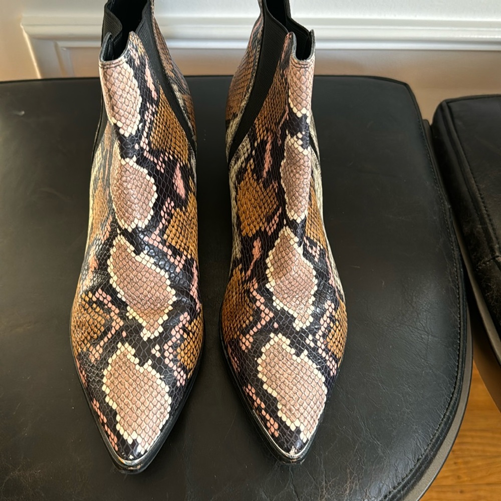 Marc Fisher Croc Cowboy Booties